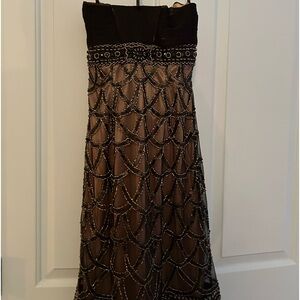 Sue Wong vintage beaded mini dress strapless
